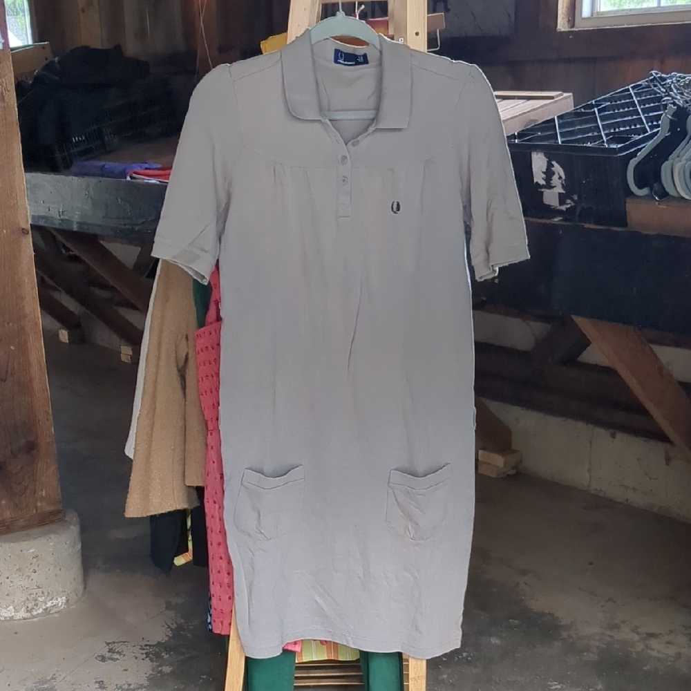 Fred Perry Gray Polo Dress Casual Short Sleeve